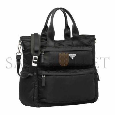 PRADA BLACK NYLON 2WAY SHOULDER TOTE HANDBAG 1BG040 (38*33*15cm) PRADA BLACK NYLON 2WAY SHOULDER TOTE HANDBAG 1BG040 (38*33*15cm)